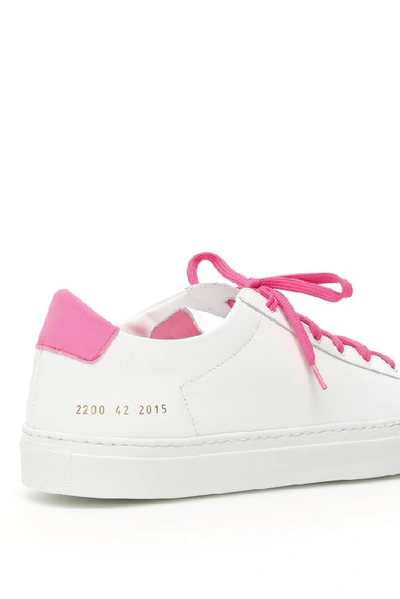 Shop Common Projects Retro Low Top Fluro Sneakers In Pink