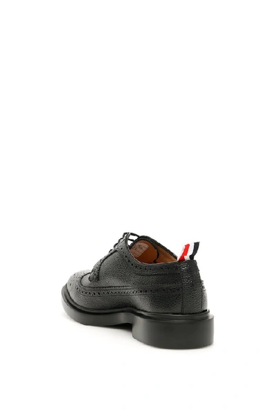 Shop Thom Browne Brogue Derby Shoes In Black