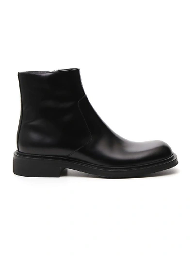 Shop Prada Ankle Boots In Black