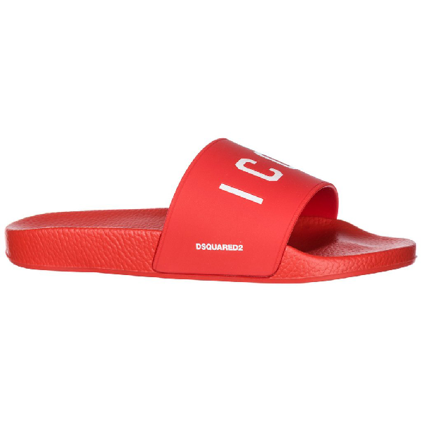 dsquared icon flip flops