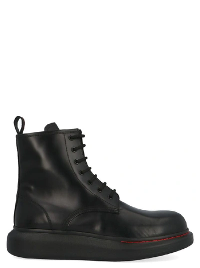 Shop Alexander Mcqueen Oversize Combat Boots In Black
