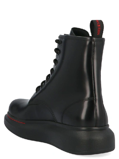 Shop Alexander Mcqueen Oversize Combat Boots In Black