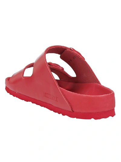 Shop Valentino X Birkenstock Arizona Slide On Sandals In Rouge Pure