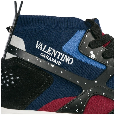 Shop Valentino Garavani Sound High Sneakers In Blue
