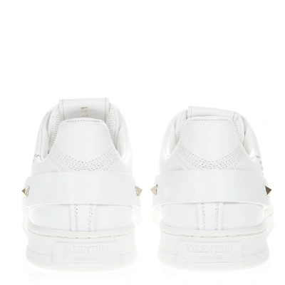 Shop Valentino Garavani Vlogo Studded Sneakers In White