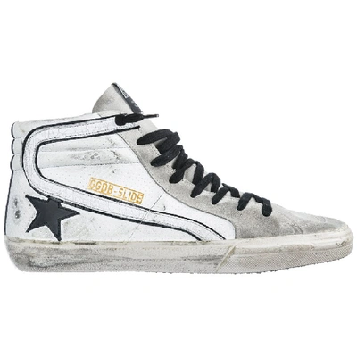 Golden Goose Slide Leather Sneakers In White | ModeSens