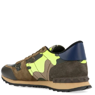 Shop Valentino Garavani Rockrunner Camouflage Sneakers In Multi