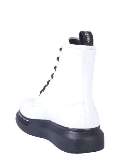 Shop Alexander Mcqueen Oversize Combat Boots In White