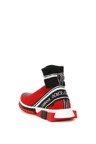 Shop Dolce & Gabbana Sorrento Sock Sneakers In Red