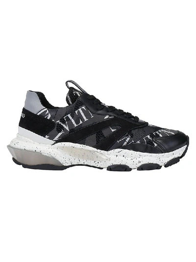 Shop Valentino Bounce Camouflage Vltn Grid Sneakers In Multi