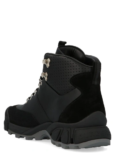 Shop Burberry Henfield Combat Ankle Boots In Black