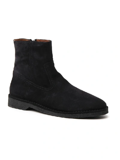 Shop Isabel Marant Zipped Ankle Boots In Black