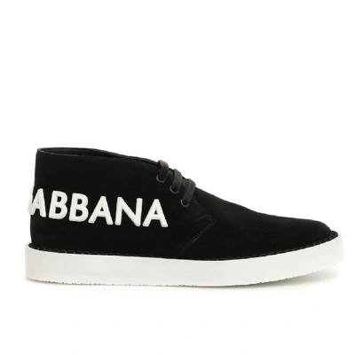 Shop Dolce & Gabbana Logo Lace Up Derby Shoes In Black