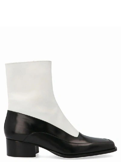 Shop Y/project Y / Project Contrasting Panelled Ankle Boots In Multi