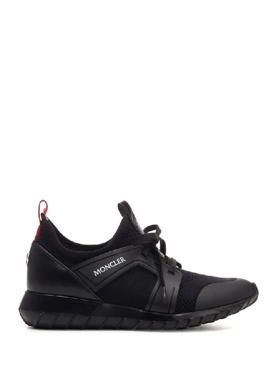 Shop Moncler Emilien Scarpa Logo Low Top Sneakers In Black