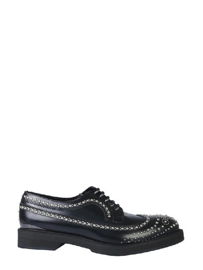 Shop Alexander Mcqueen Studded Lace In Black