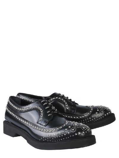 Shop Alexander Mcqueen Studded Lace In Black