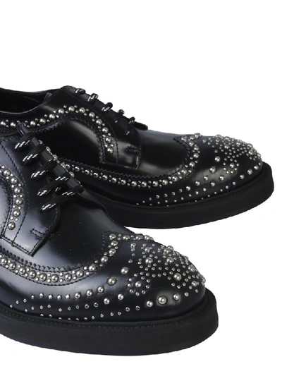 Shop Alexander Mcqueen Studded Lace In Black