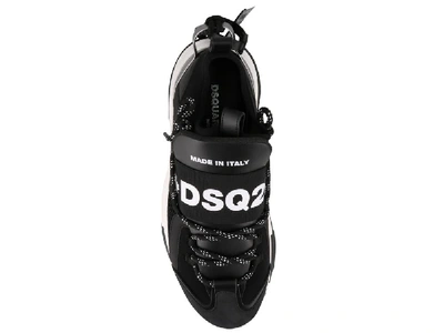 Shop Dsquared2 Panelled Logo Sneakers In Black