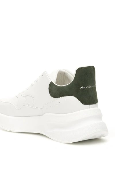 Shop Alexander Mcqueen Oversized Running Sneakers In Opt White Sacr Green