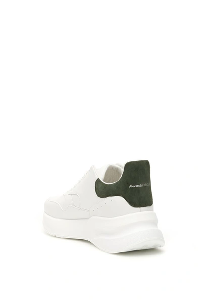 Shop Alexander Mcqueen Oversized Running Sneakers In Opt White Sacr Green