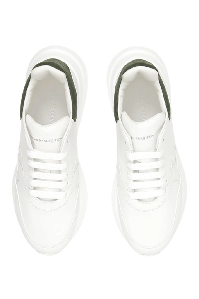 Shop Alexander Mcqueen Oversized Running Sneakers In Opt White Sacr Green