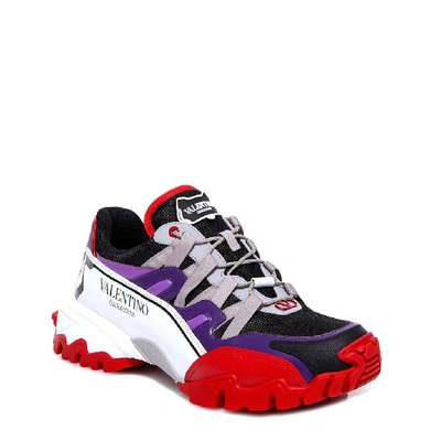 Shop Valentino Garavani Climber Logo Lace Up Sneakers In Multi