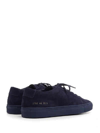 Shop Common Projects Achilles Low Top Suede Sneakers In Blue