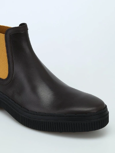 Shop Tod's Contrast Chelsea Boots In Multi
