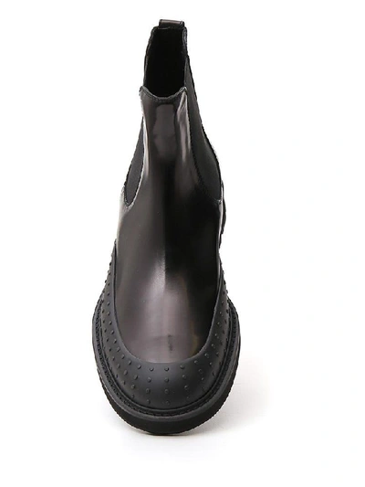 Shop Tod's Gommino Chelsea Boots In Black