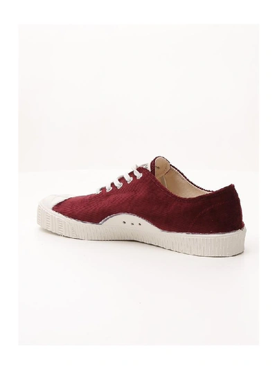 Shop Comme Des Garçons Shirt Lace Up Low Top Sneakers In Red