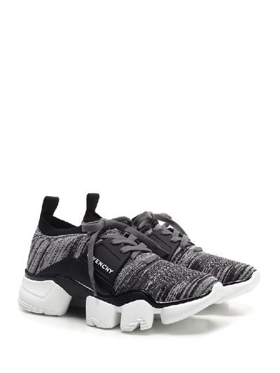 Shop Givenchy Jaw Low Knitted Sneakers In Grey