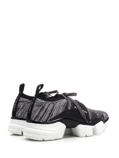 Shop Givenchy Jaw Low Knitted Sneakers In Grey