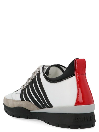 Shop Dsquared2 251 Logo Lace Up Sneakers In White