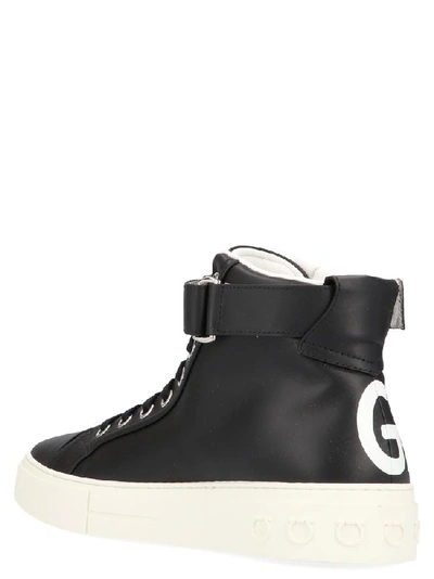 Shop Ferragamo Salvatore  Ayr2 Logo High In Black