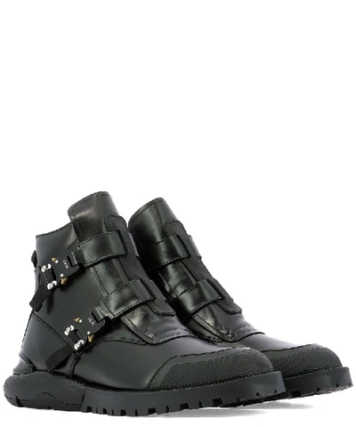 Shop Dior Homme Strapped Ankle Boots In Black