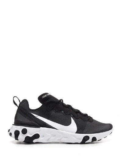 Shop Nike React Element 55 Low Top Sneakers In Black