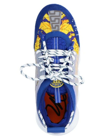 Shop Versace Baroque Chain Reaction Sneakers In Multi