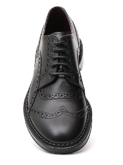 Shop Dolce & Gabbana Brogue Lace Up Derby Shoes In Black