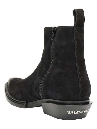 Shop Balenciaga Santiag Ankle Boots In Black