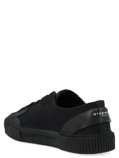 Shop Givenchy Logo Lace Up Tennis Sneakers In Black