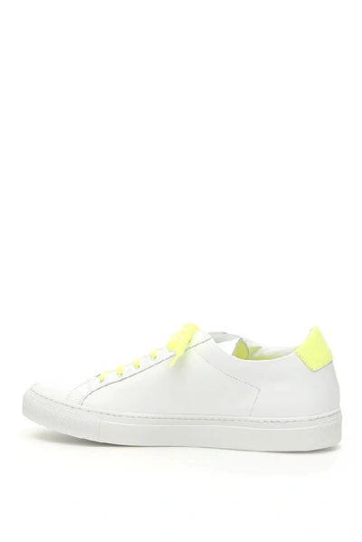 Shop Common Projects Retro Low Top Fluro Sneakers In Yellow