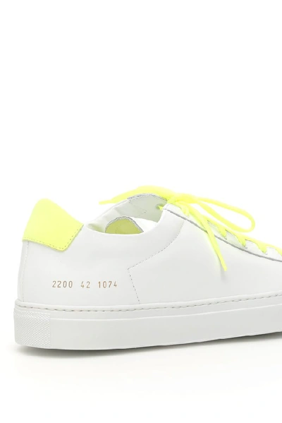 Shop Common Projects Retro Low Top Fluro Sneakers In Yellow