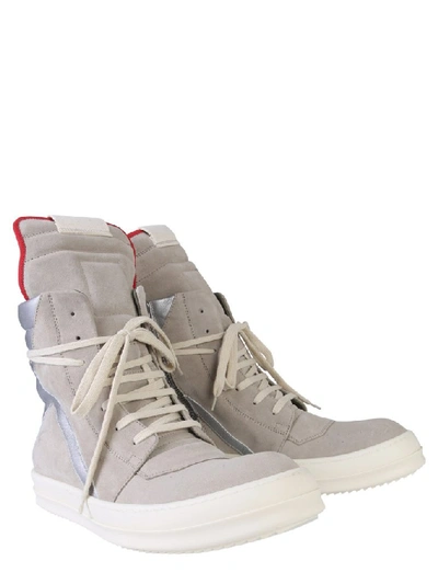 Shop Rick Owens Geobasket High Top Sneakers In Grey