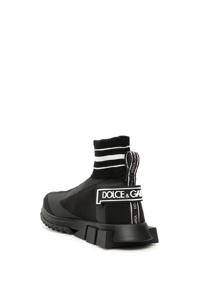 Shop Dolce & Gabbana Sorrento Sock Sneakers In Black