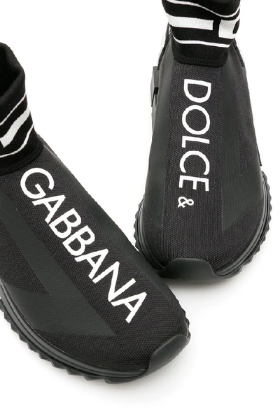 Shop Dolce & Gabbana Sorrento Sock Sneakers In Black