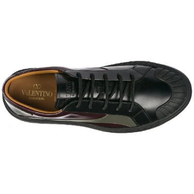 Shop Valentino Leather Sneakers In Multi
