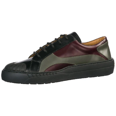 Shop Valentino Leather Sneakers In Multi