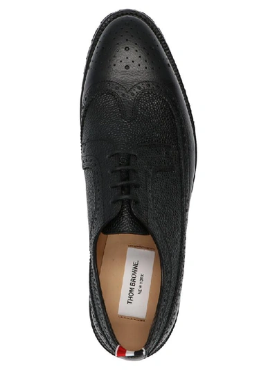 Shop Thom Browne Derby Brogue Shoes In Black