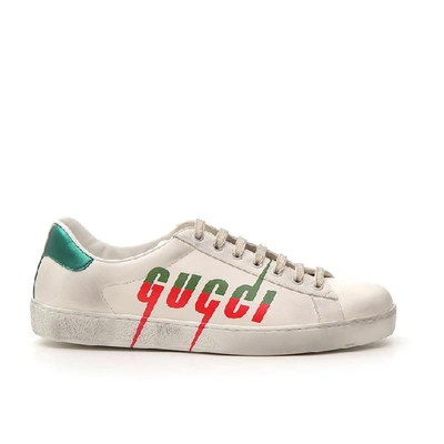 Shop Gucci Ace Blade Print Sneakers In White